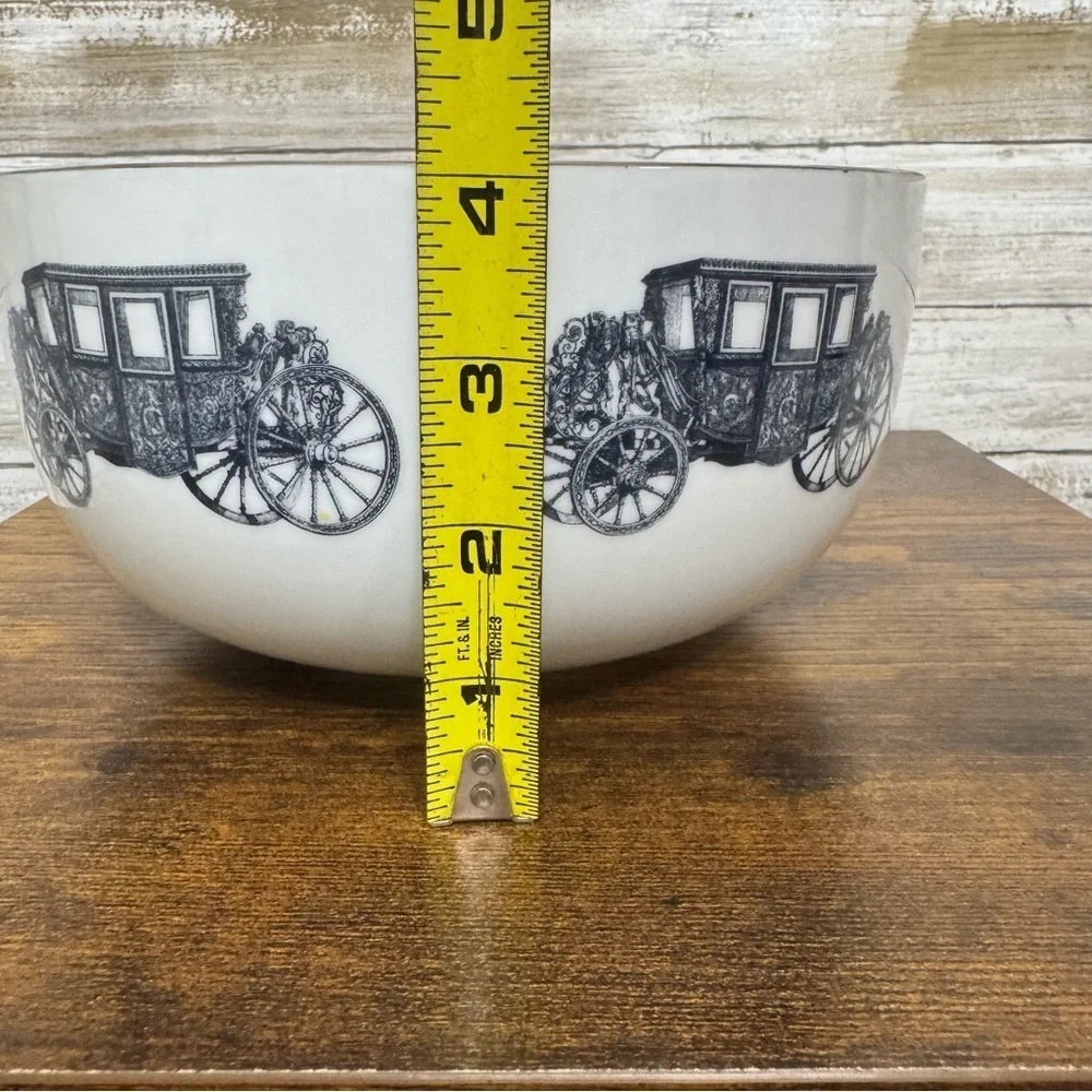 Mitchell Black Chicago Royal Stagecoach Porcelain Luxury Serving Dinnerware Bowl